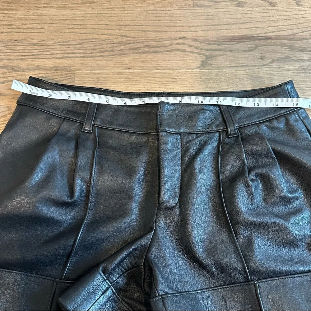 Haute Hippie Genuine Leather Cuffed Women’s Shorts - Picture 5 of 10